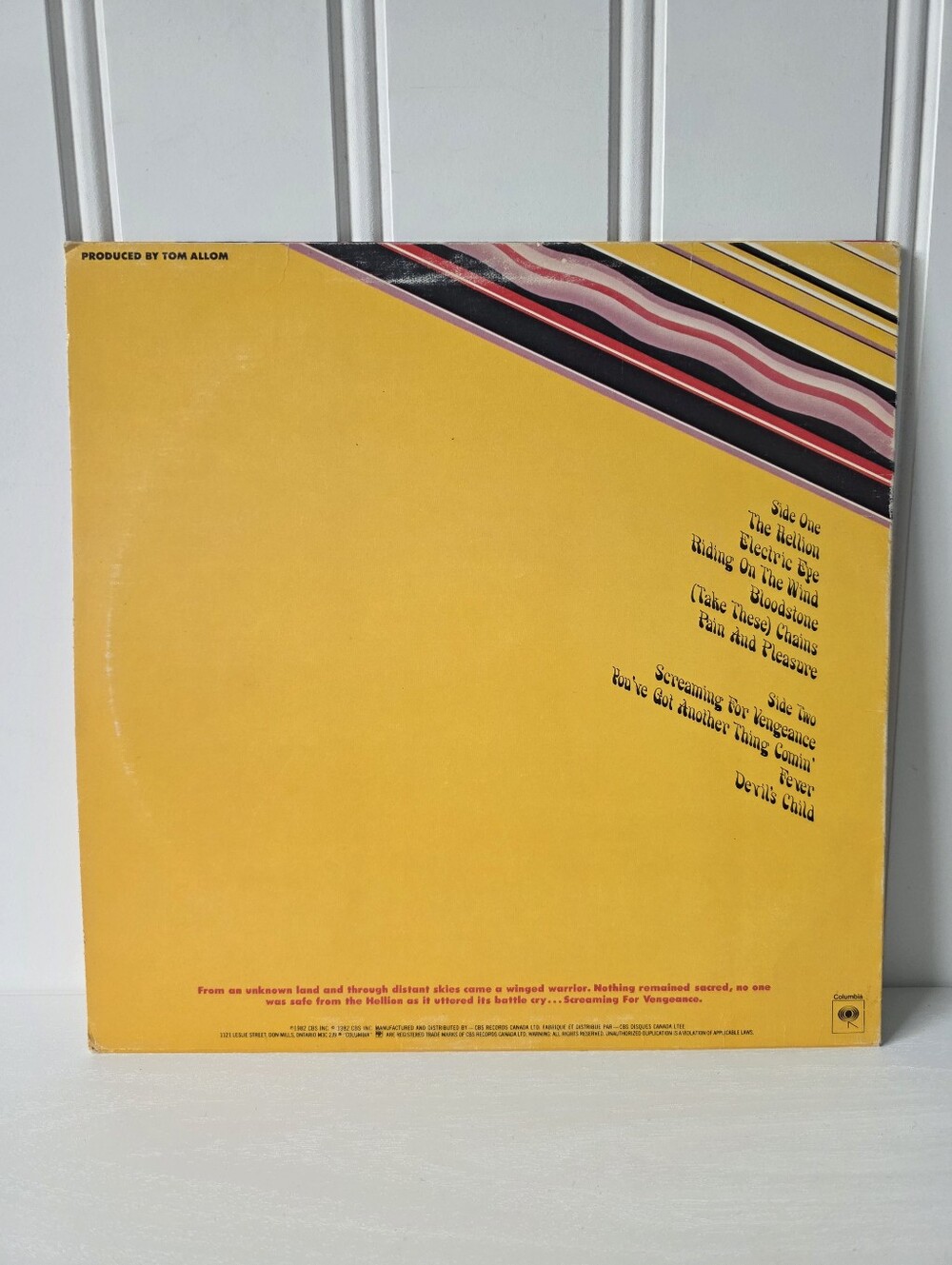 Vintage Judas Priest Screaming For Vengeance Vinyl LP Columbia Records 1982 - Picture 5 of 14